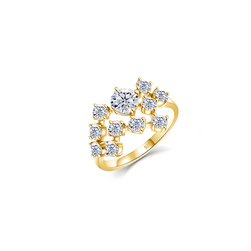 Full Moissanite Woman Ring