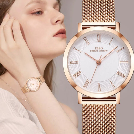 Women's Fashion Ultra Thin Watches Bracelet Set