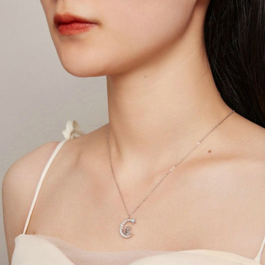 Cute Cat/Rabbit Moon Necklaces